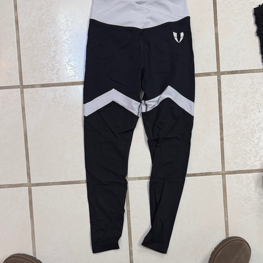 Women's firm abs Black and White Leggings